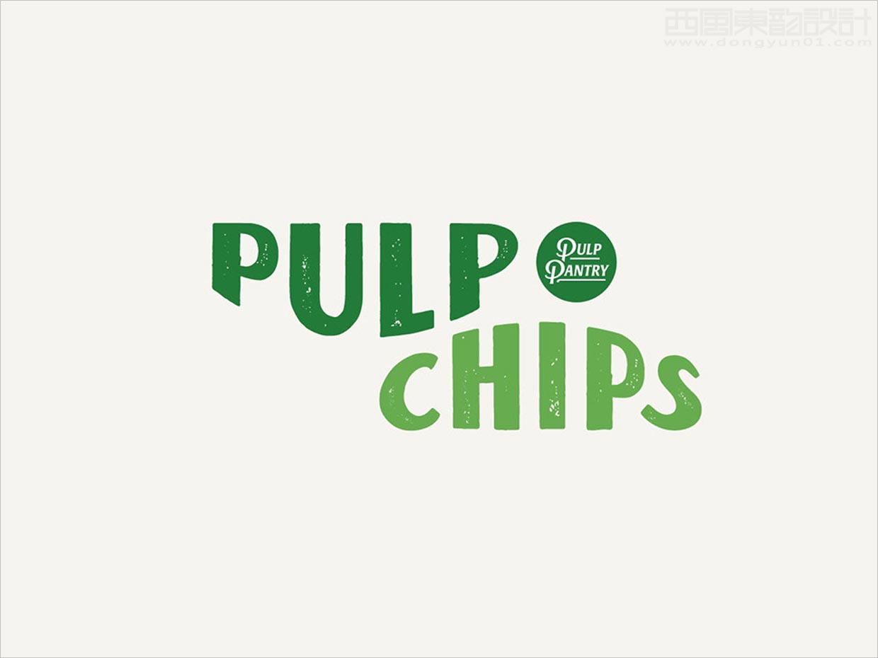 美国Pulp Pantry蔬果脆片休闲零食品牌logo设计