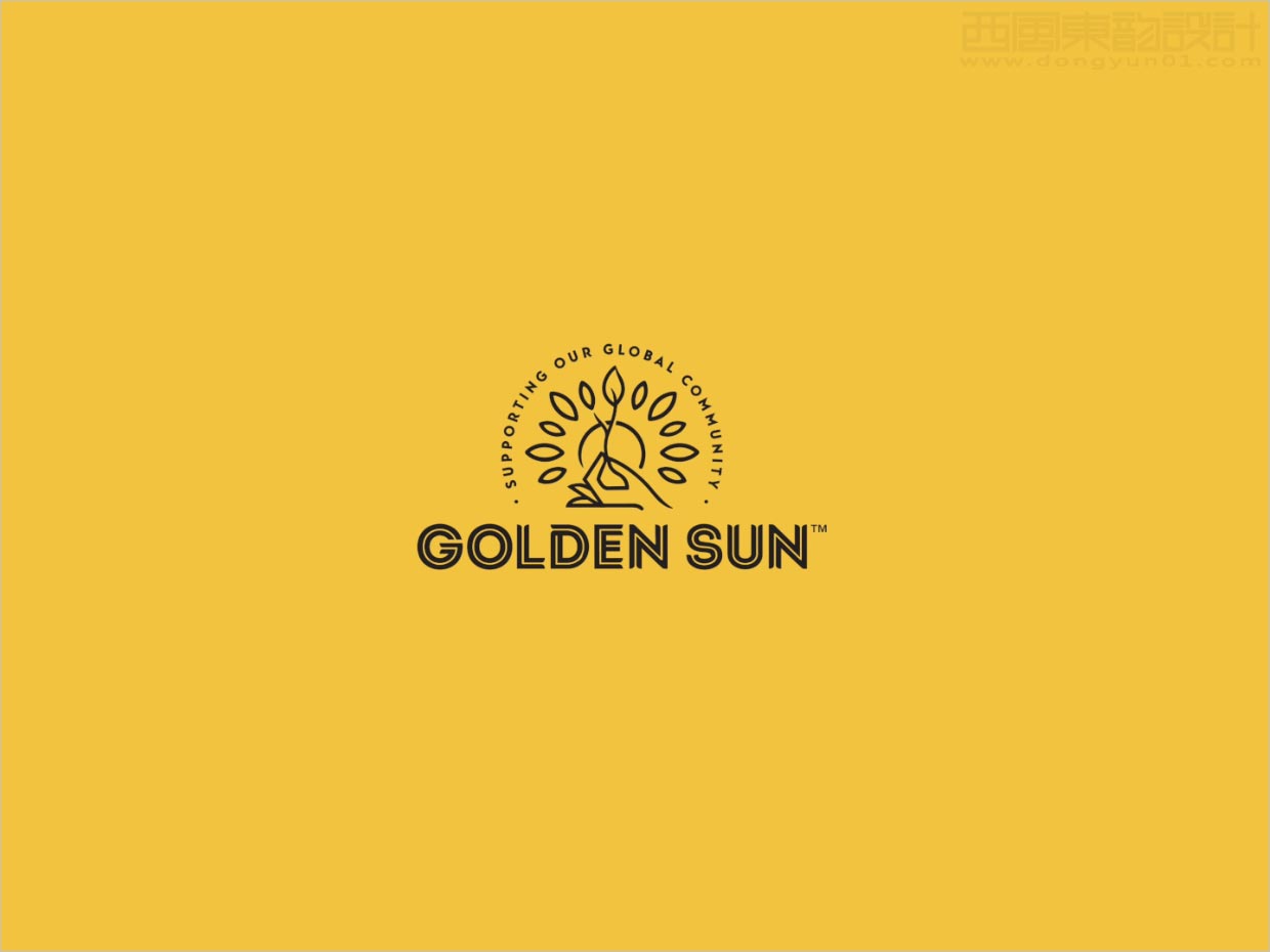 新西兰Golden Sun系列调味食品logo设计