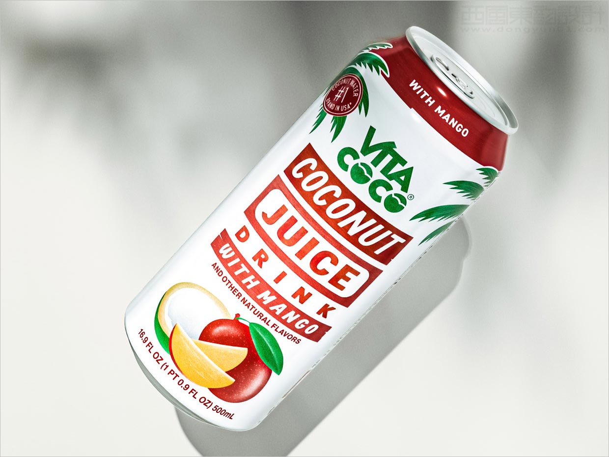 美国Vita Coco芒果口味果汁饮料包装设计