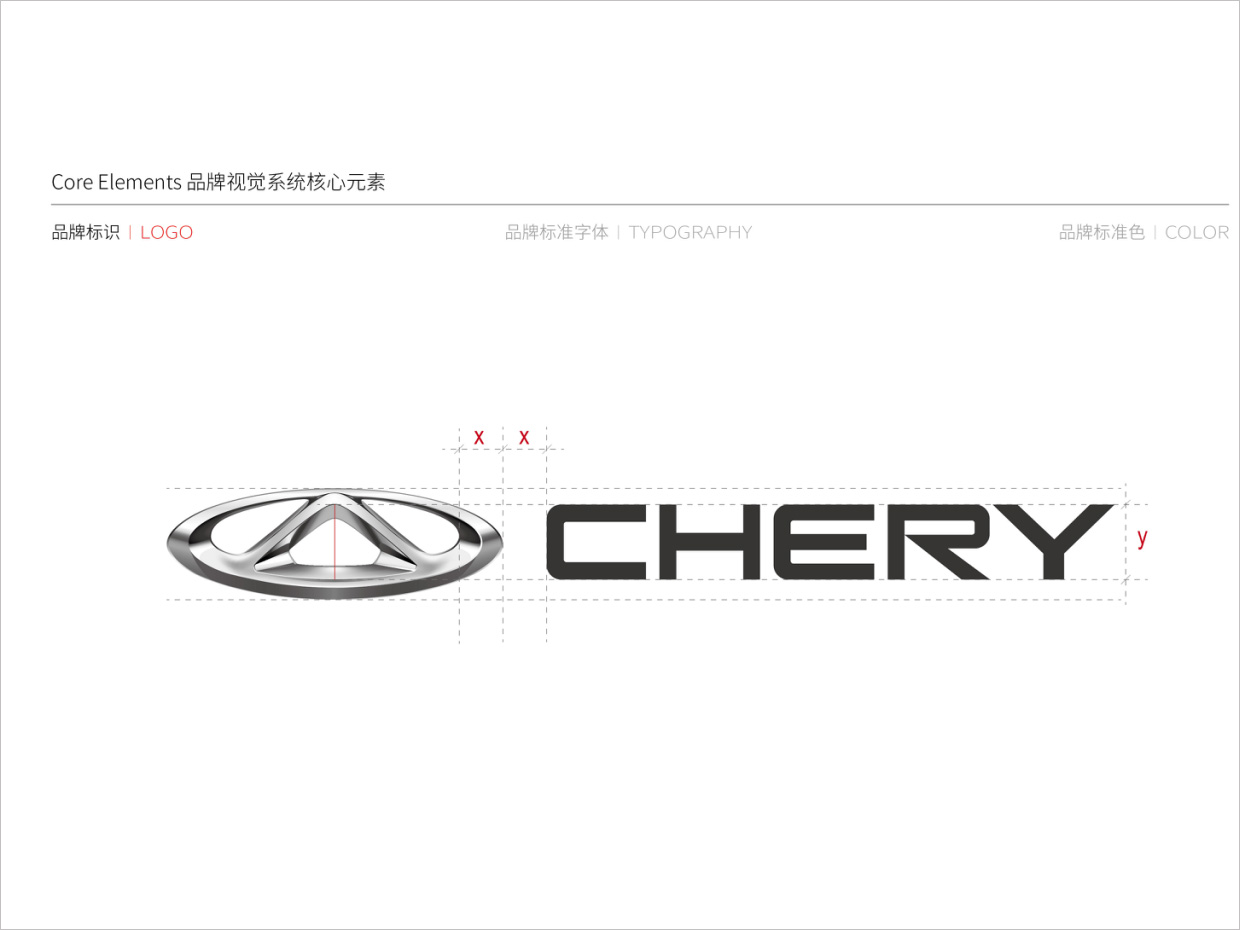 奇瑞汽车品牌形象升级vi设计之logo规范设计