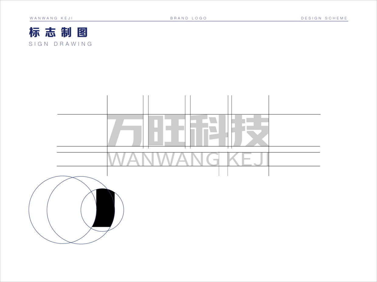 北京万旺科技公司logo设计之字体标准化制图